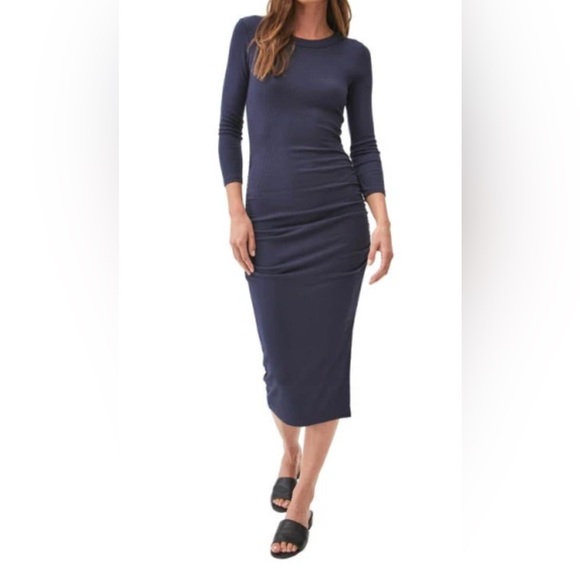 Michael Stars Dresses & Skirts - MICHAEL STARS NWT CHRISTY 3/4 SLEEVE TAHOE JERSEY MIDI DRESS